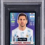 Messi 1/1 Panini World Cup Soccer Sticker se vende caro